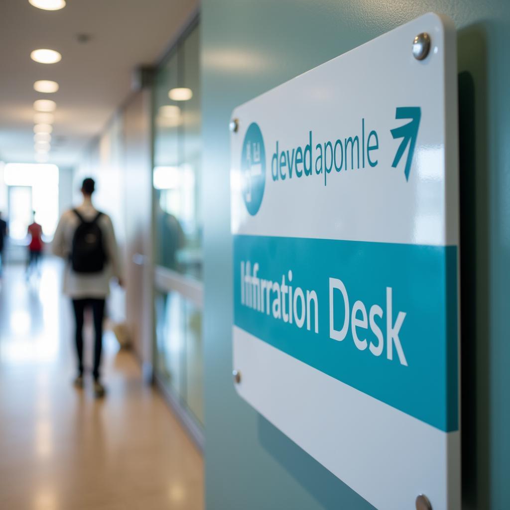 Hospital Information Desk Sign