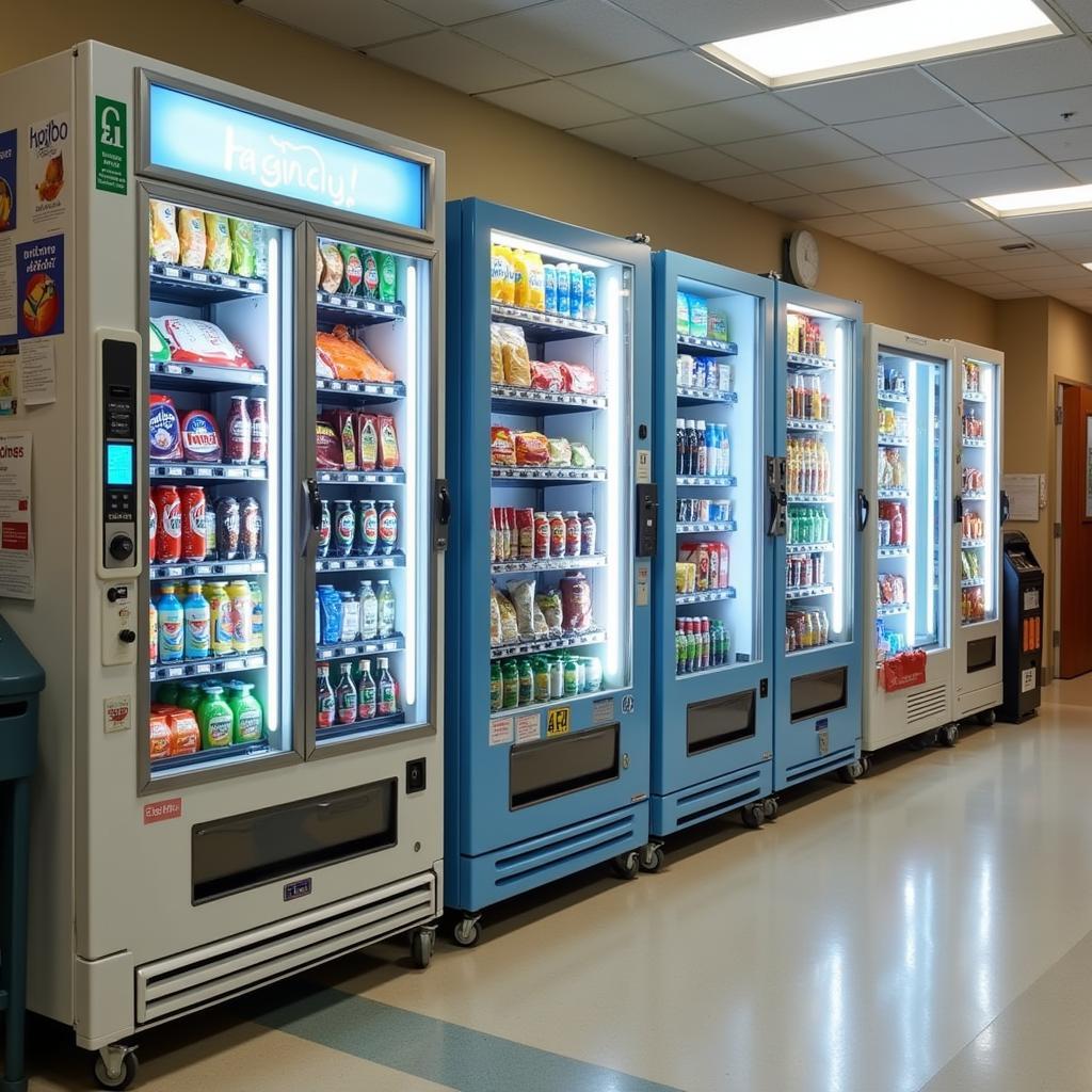 Hospital Vending Machines Stocked with Snacks