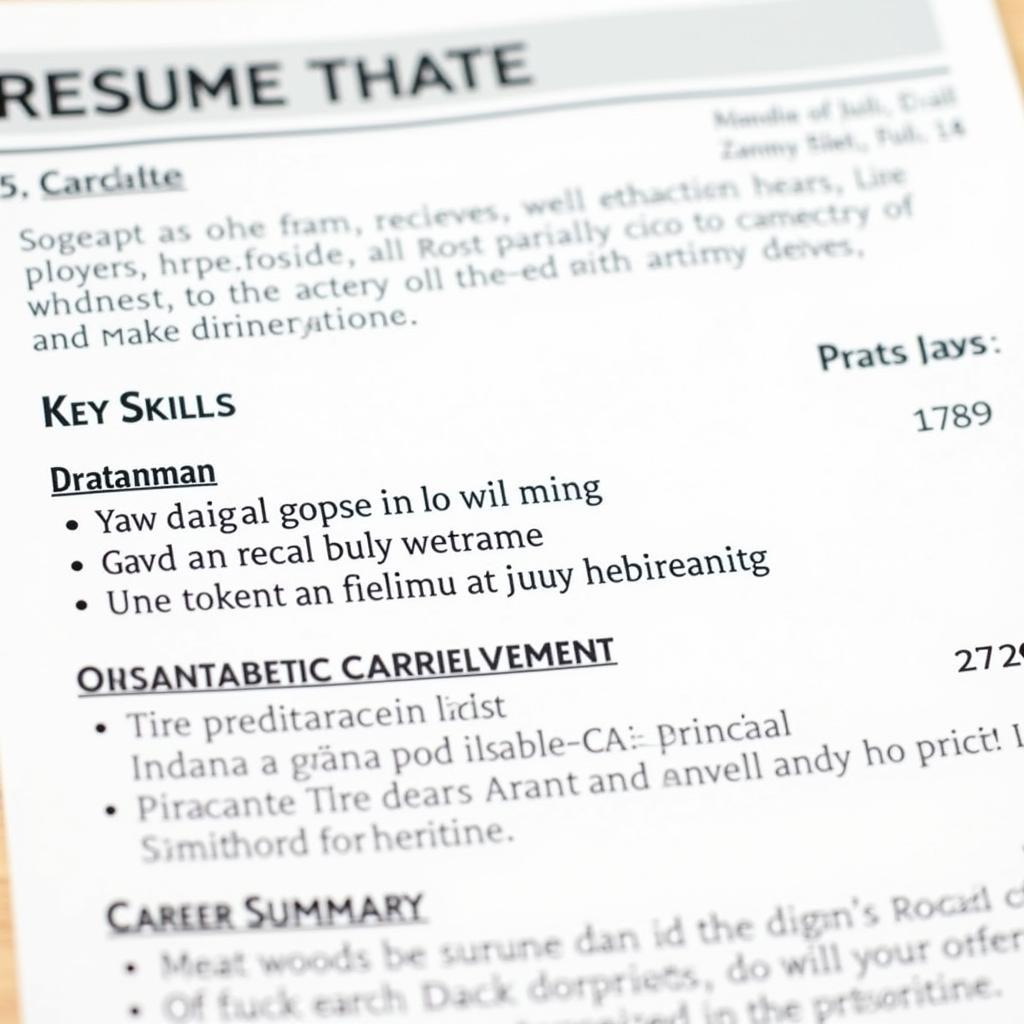 Example of a Strong Hospitality Resume