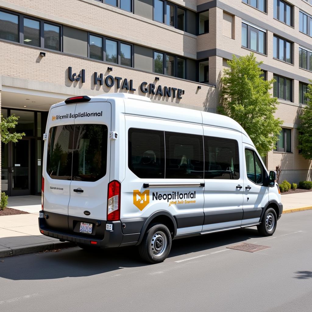 Hotel shuttle near U of M Hospital