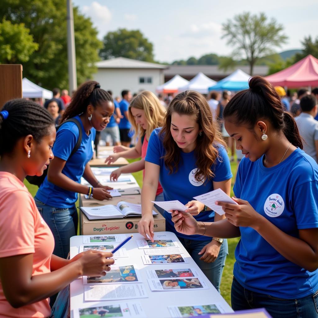 Volunteers participating in community outreach in Jamaica