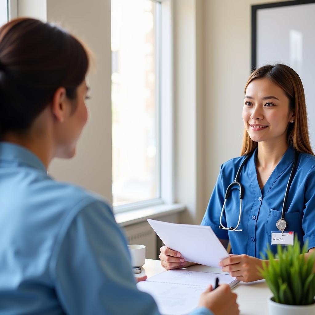 Job Applicant Preparing for Hospital Cleaning Interview