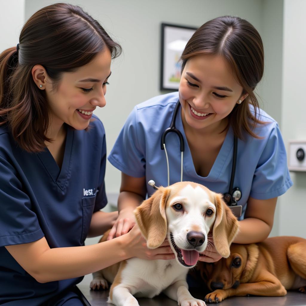 Kanawha Boulevard Animal Hospital Staff with Patients