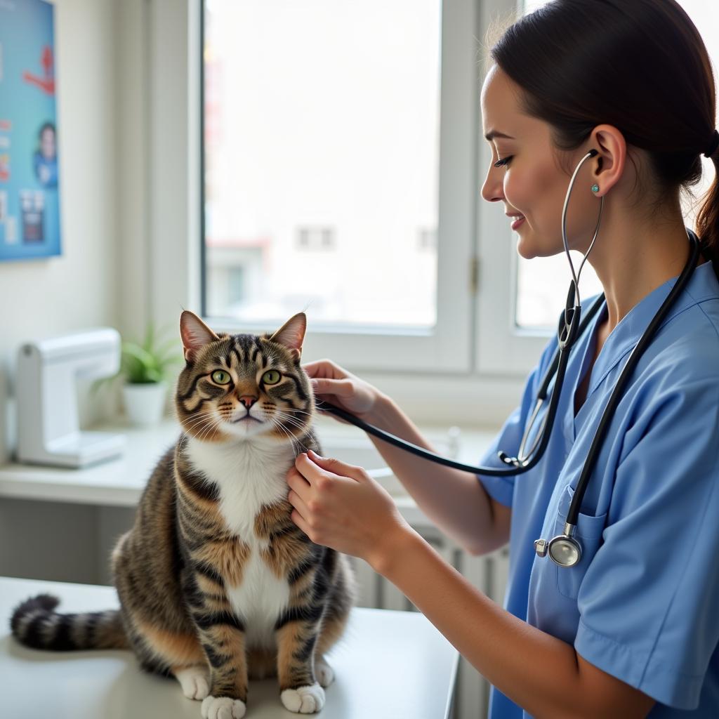 Veterinarian Examining a Cat in LaFollette, TN