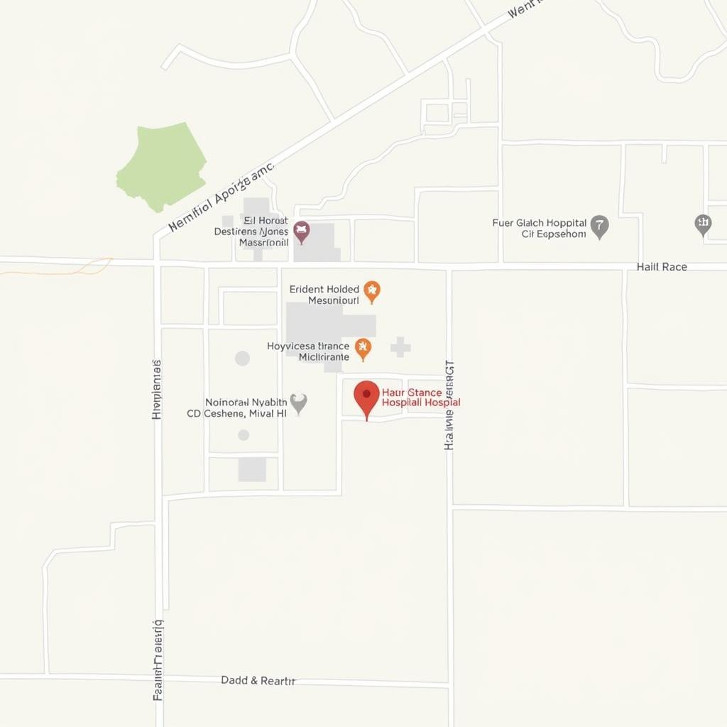 Map Showing Hotels near Memorial Hospital