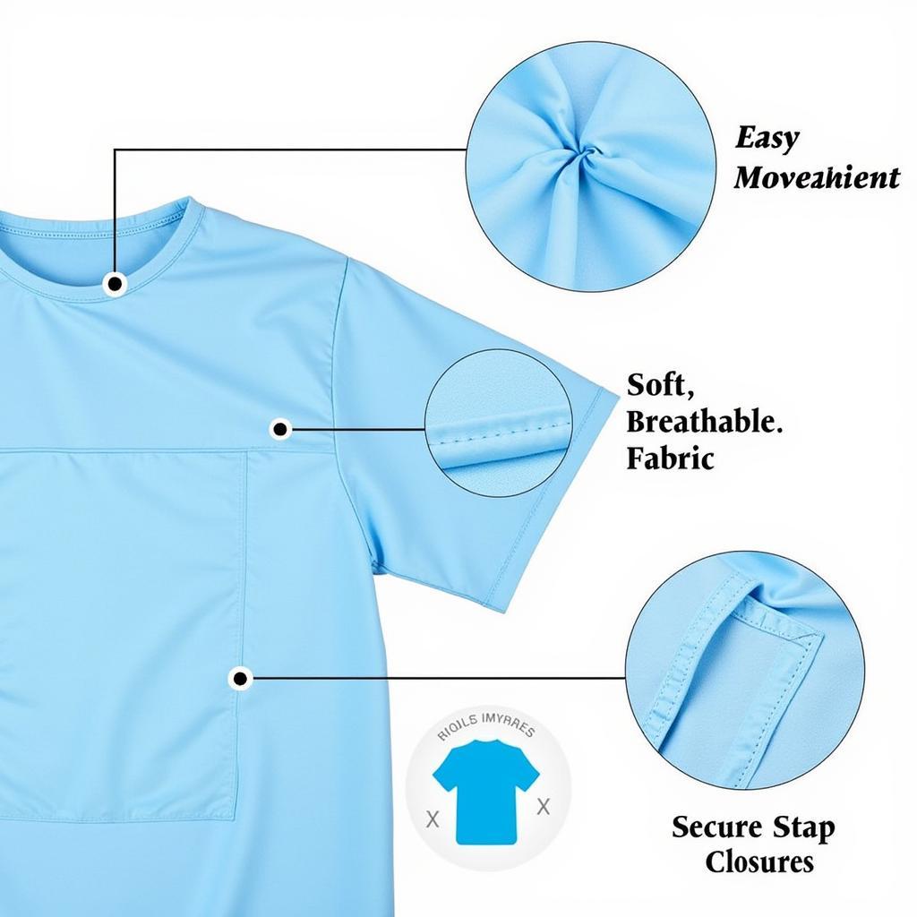 Men's Hospital Gown Features