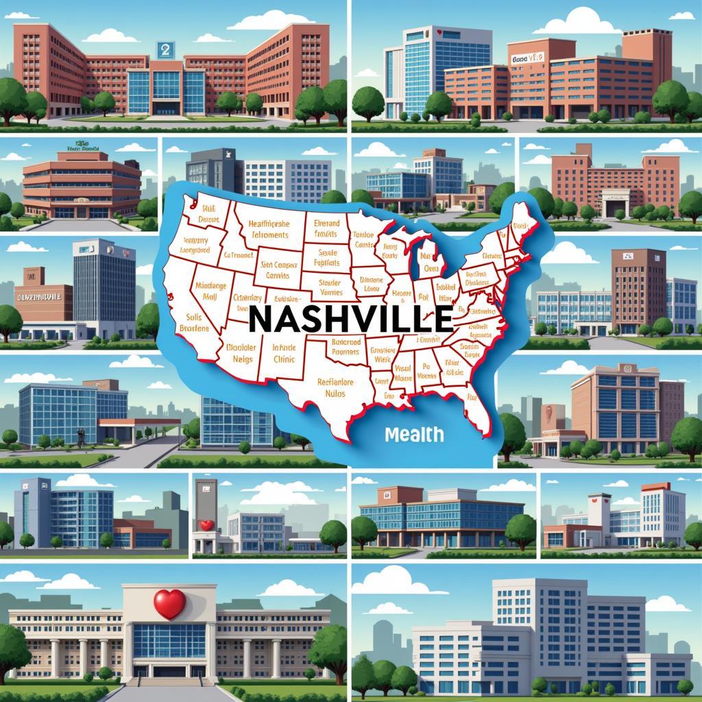 Various healthcare options available throughout Nashville, Tennessee