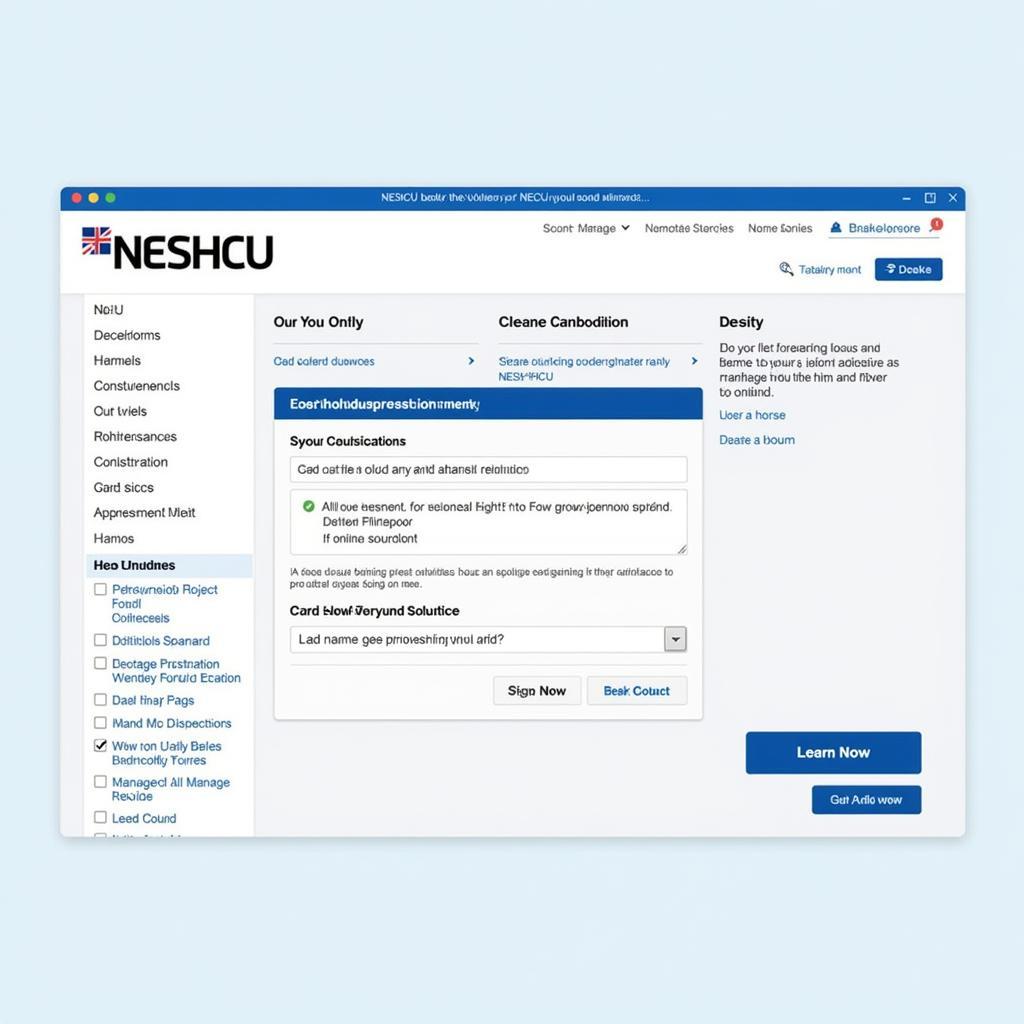 NESHCU Online Banking Interface