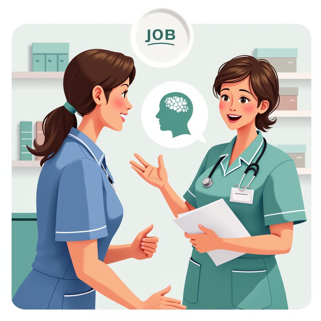 A nursing assistant in a job interview