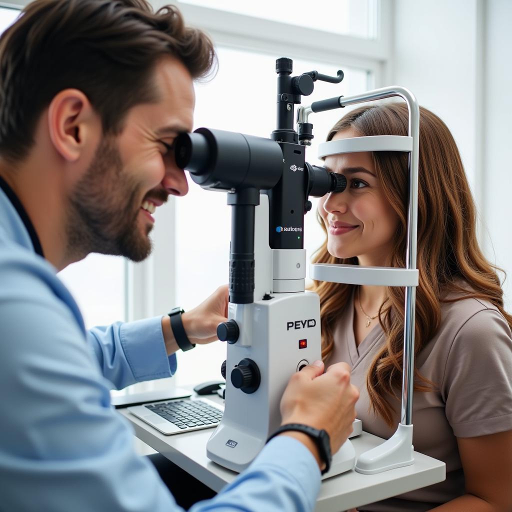 Ophthalmologist Examining Patient in Goiania