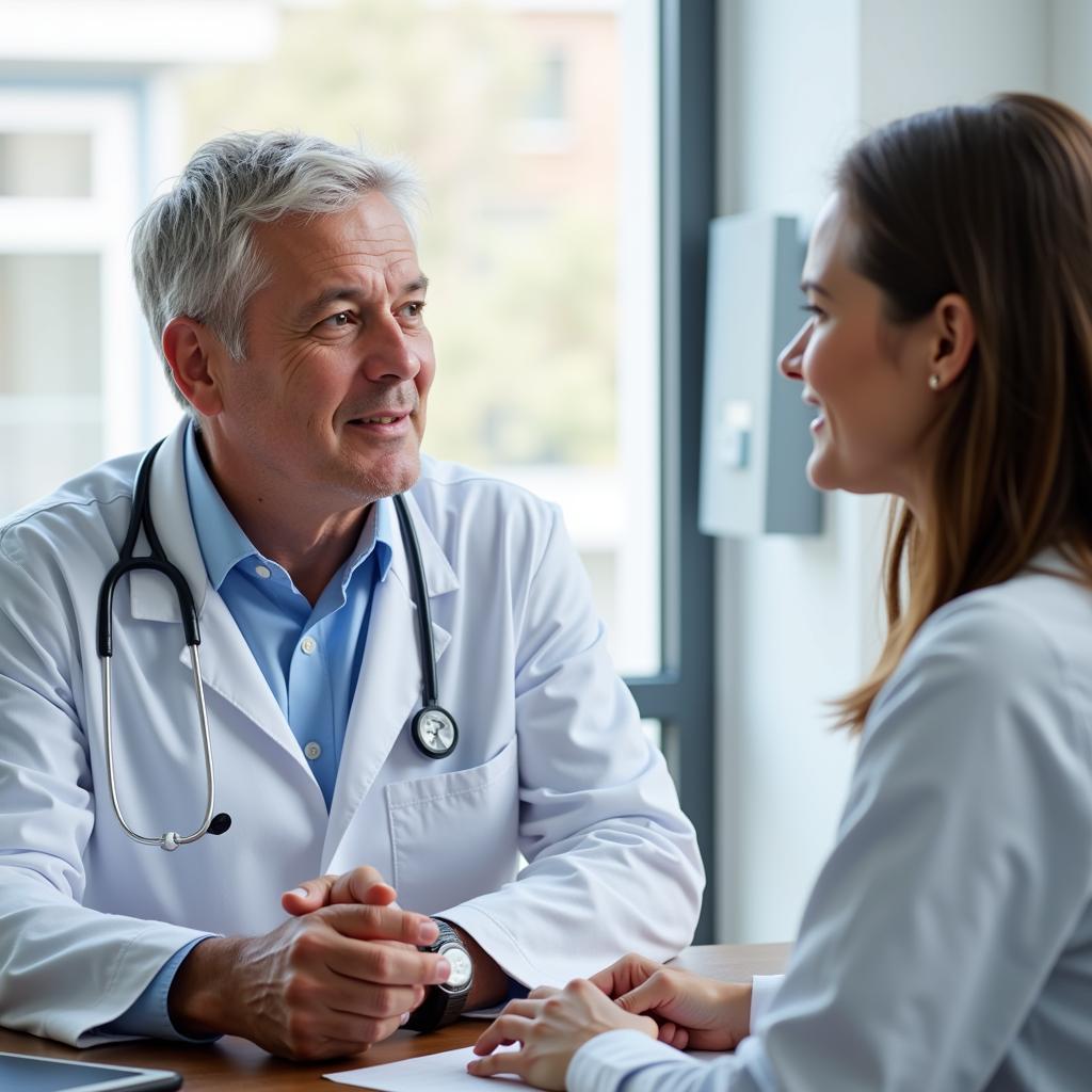 Patient Consulting with Cardiologist