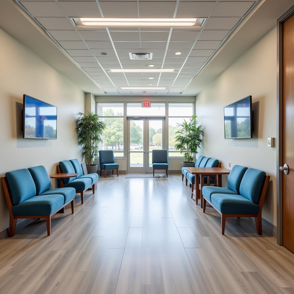 Waiting room in a Round Rock hospital emergency room