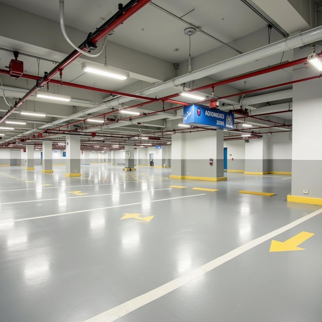 Interior of San Jose Hospital Parking Garage