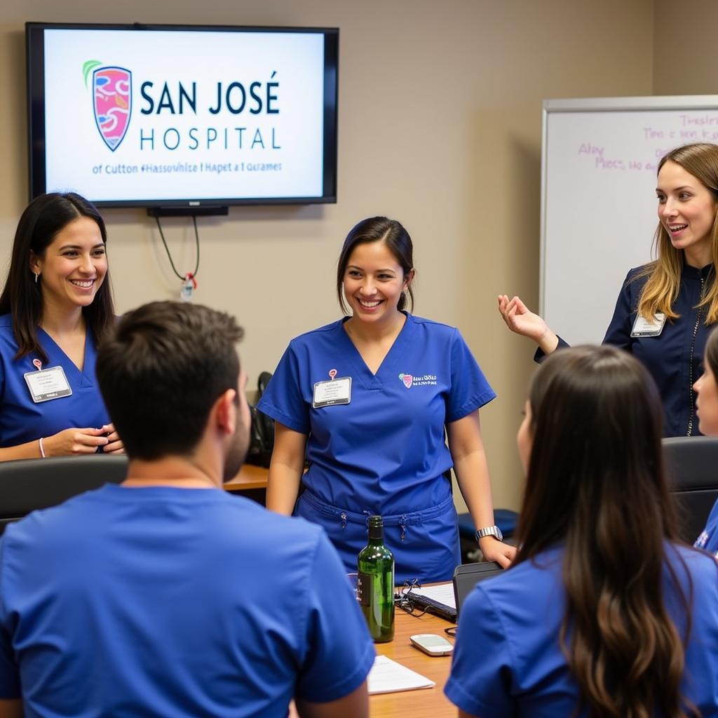 Team members collaborating in a meeting.