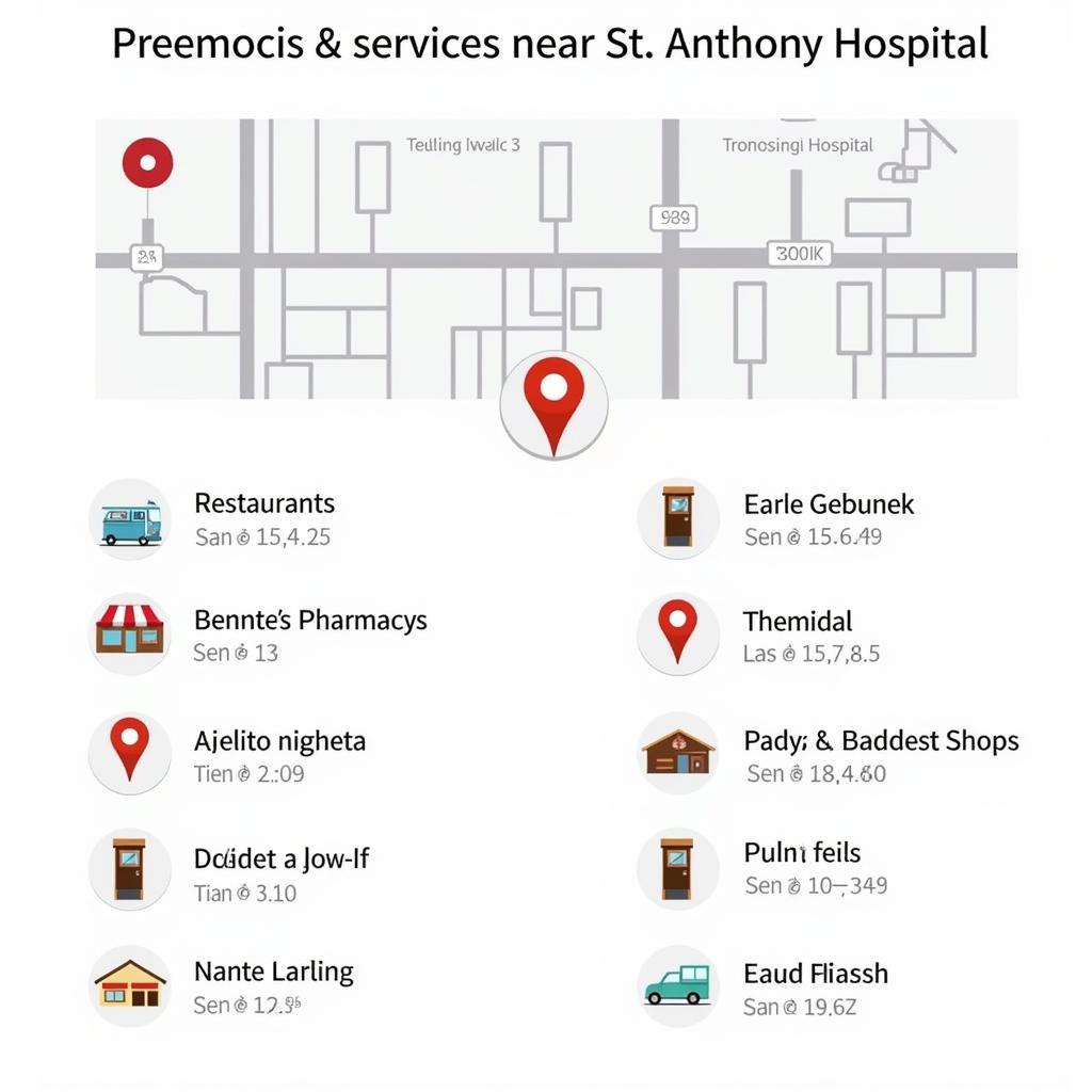 Nearby Amenities and Services around St. Anthony Hospital