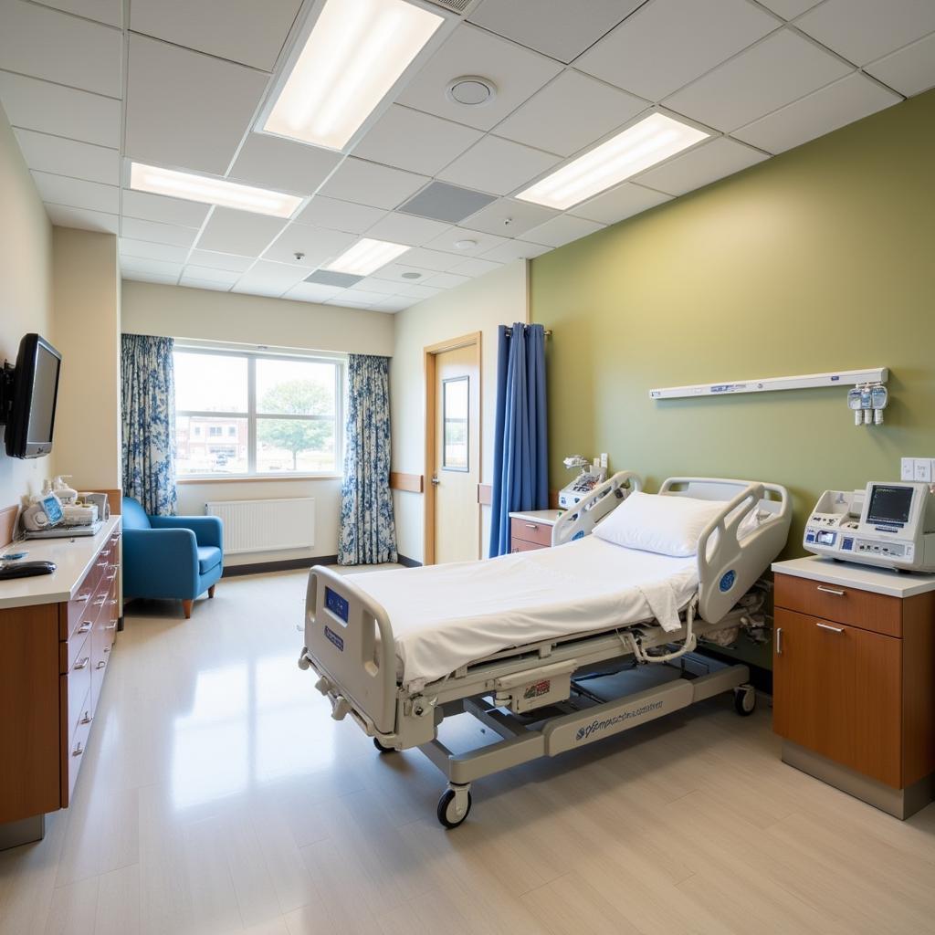 Modern labor and delivery room at St. Joseph Hospital