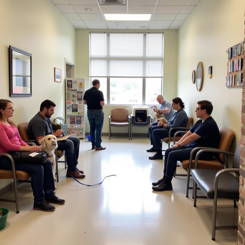 Waiting area of a Vancouver WA veterinary clinic