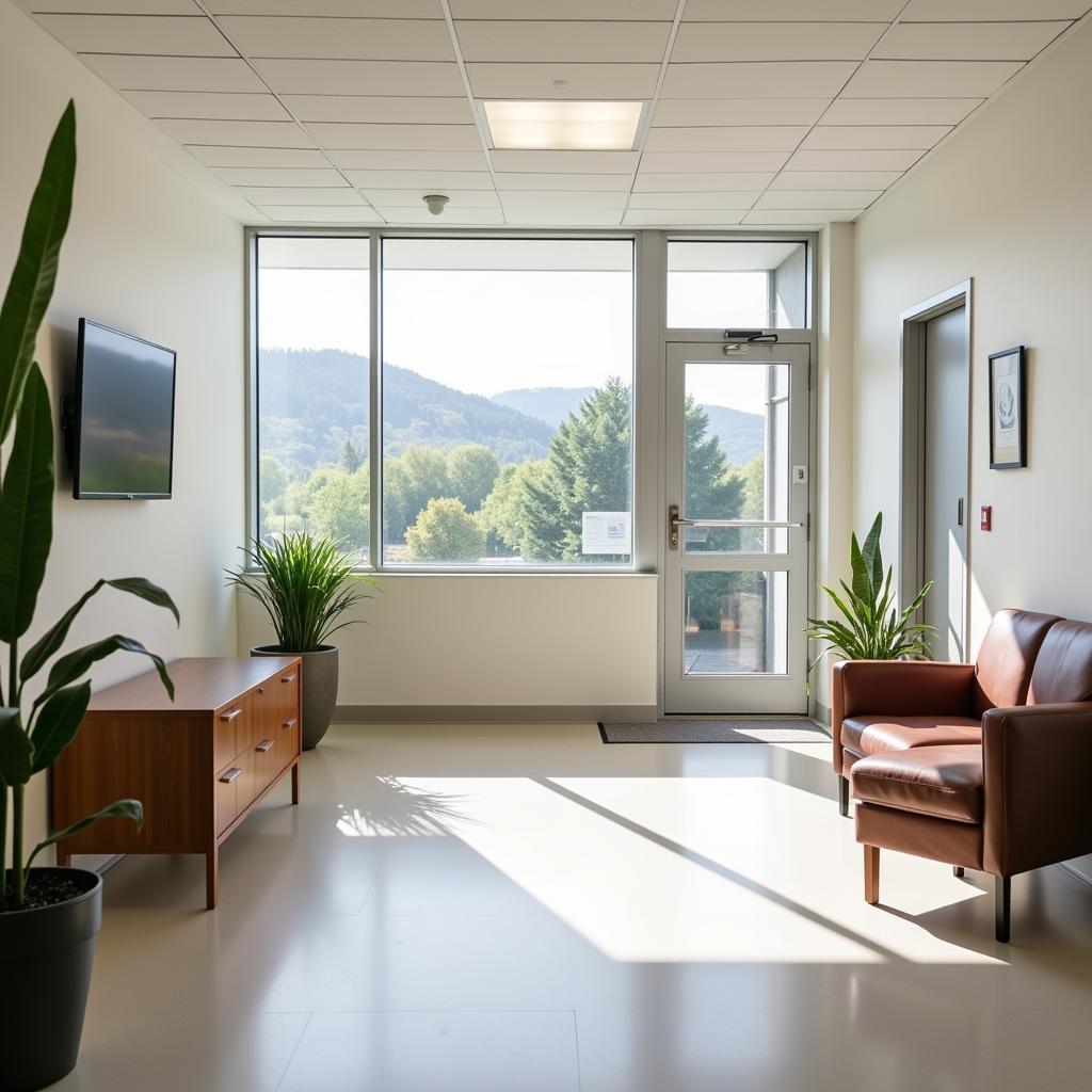 Comfortable and welcoming waiting area in a Ventura animal hospital