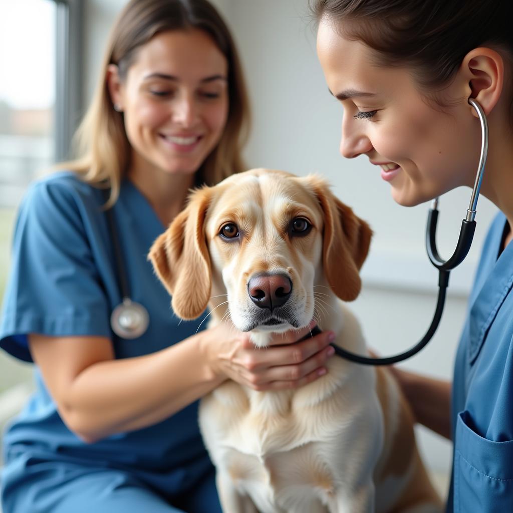 Veterinarian Examining Dog in Meadville