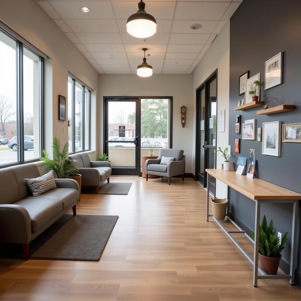 Comfortable and spacious waiting area at Wellswood Midtown Animal Hospital