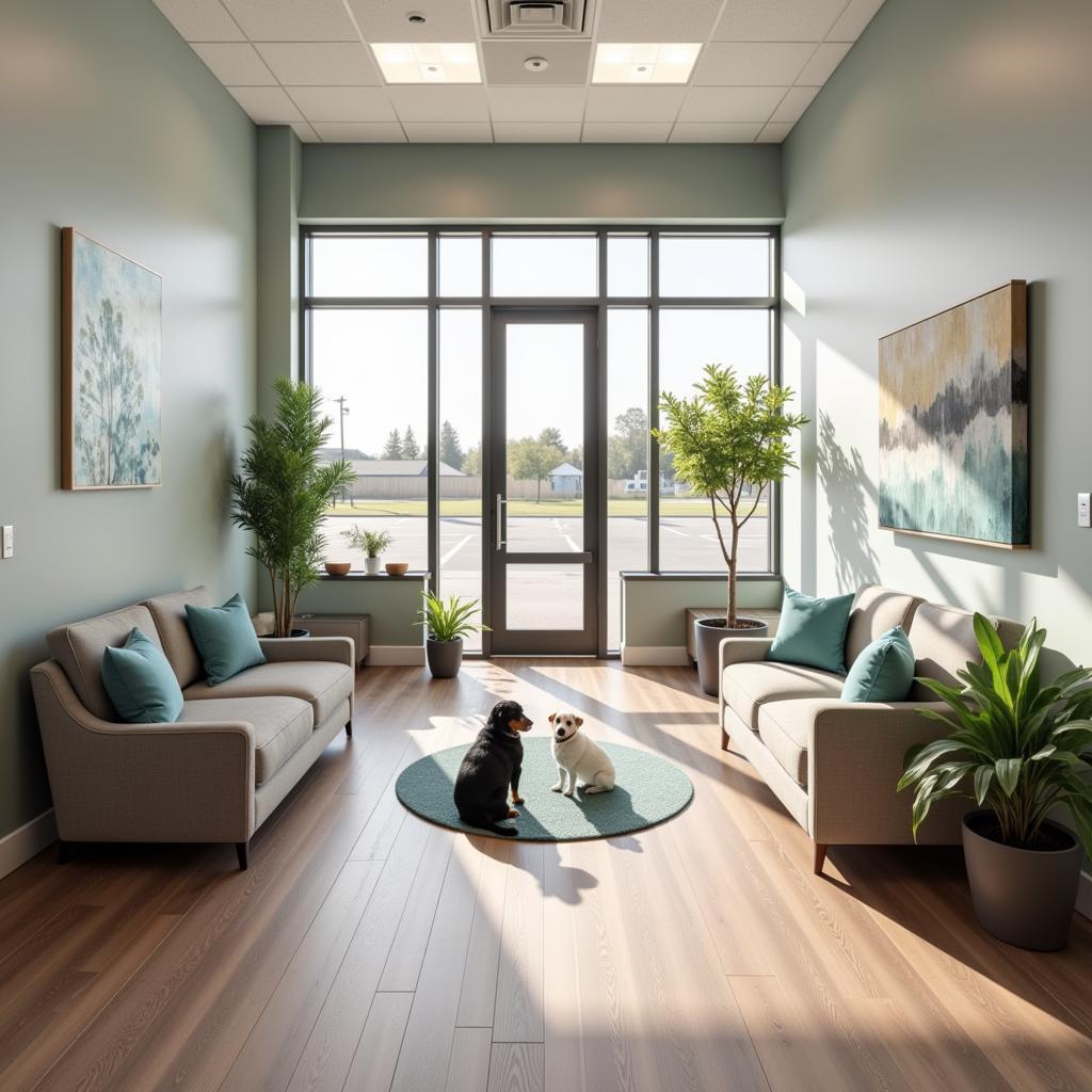 Comfortable waiting area at West Yukon Animal Hospital