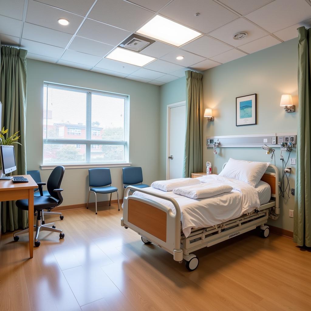 Comfortable and Modern Patient Room at Westbury Community Hospital