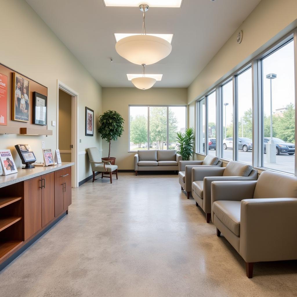 Comfortable waiting area at Westwood Animal Hospital in Denver