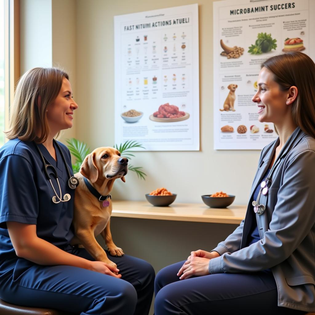 Veterinarian Discussing Pet Nutrition with a Pet Owner