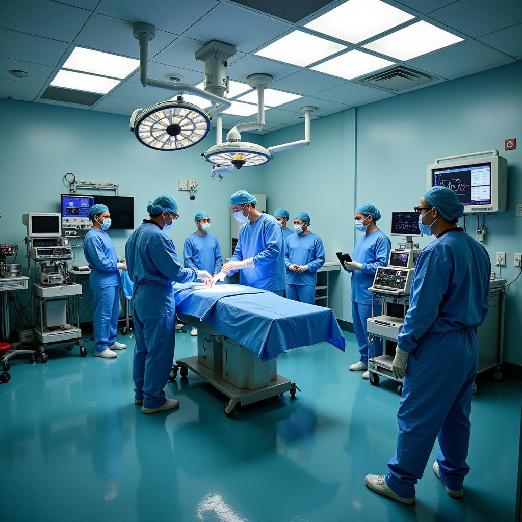 State-of-the-art operating room in an animal hospital