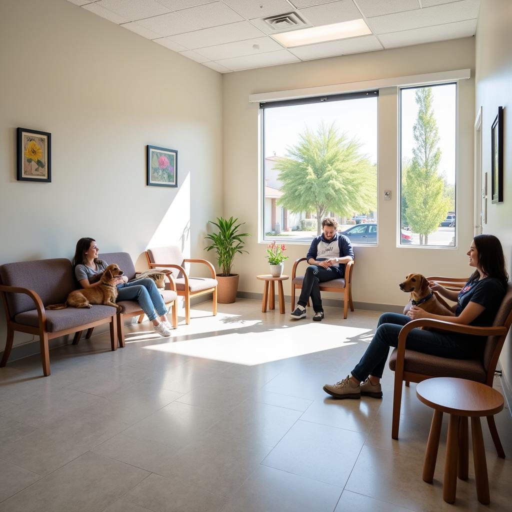 Comfortable and welcoming waiting area at Arrowhead Animal Hospital Glendale