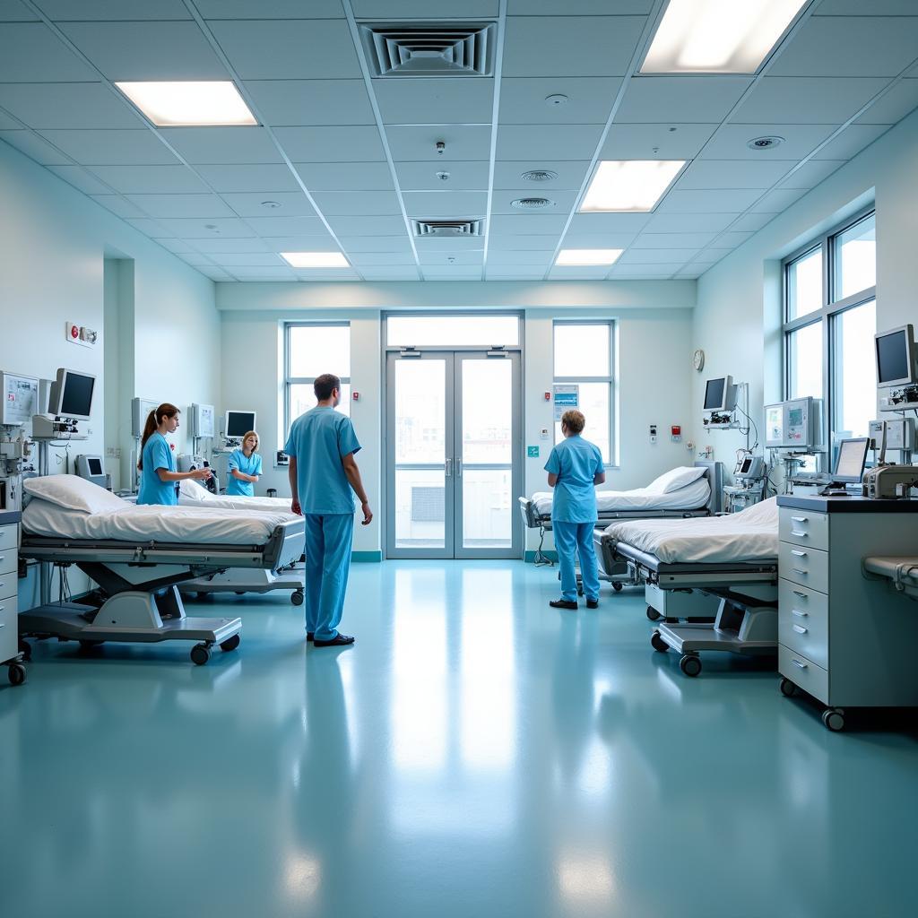 Well-Equipped Emergency Room in Big Sky Hospital