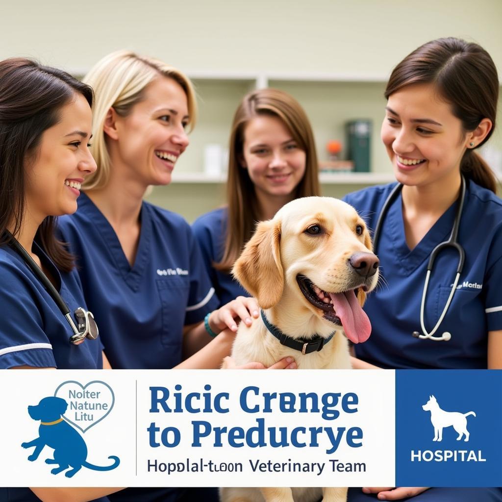 Caring veterinary staff at a Blue Ridge Animal Hospital in VA