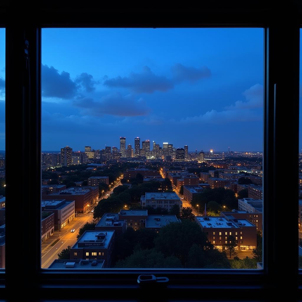 Boston Skyline View from San Jose Hospital