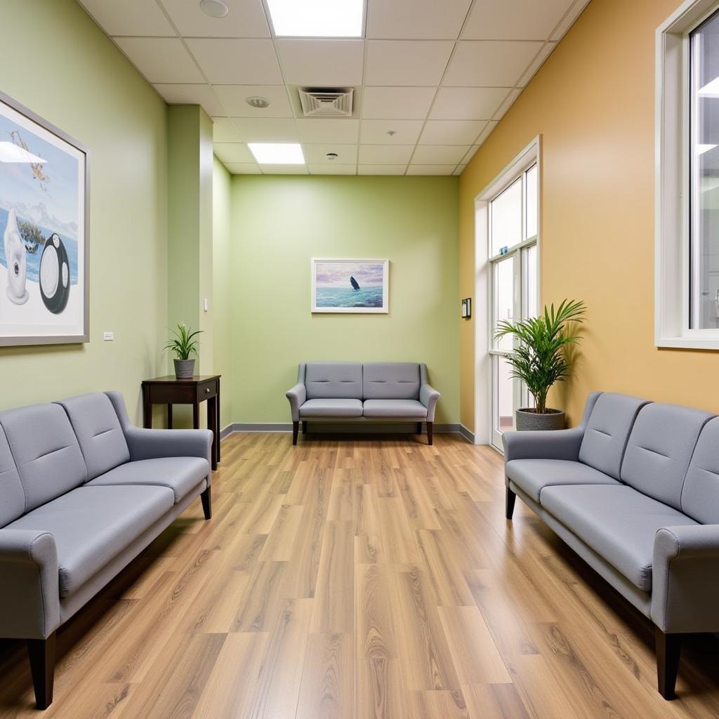 Comfortable and welcoming waiting room in a Chino veterinary hospital