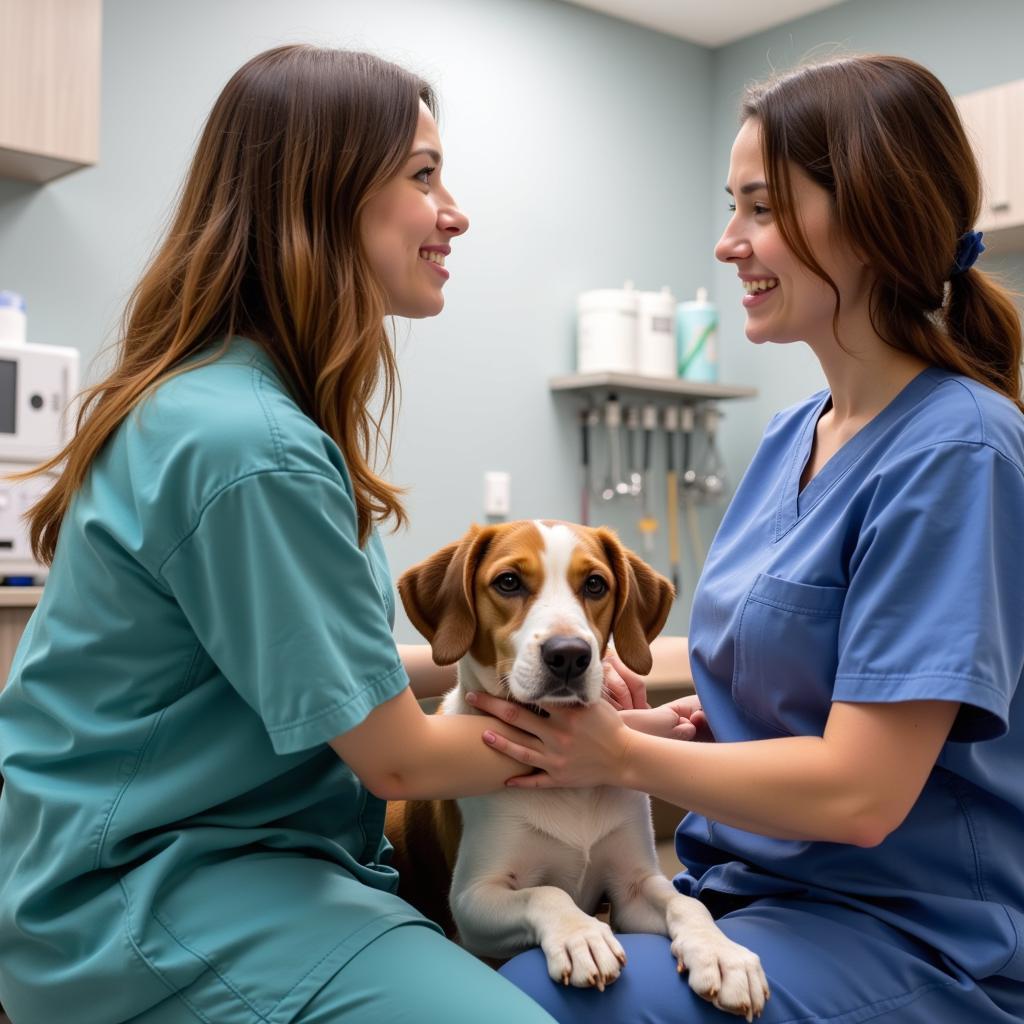 Compassionate Veterinarian Examining a Pet