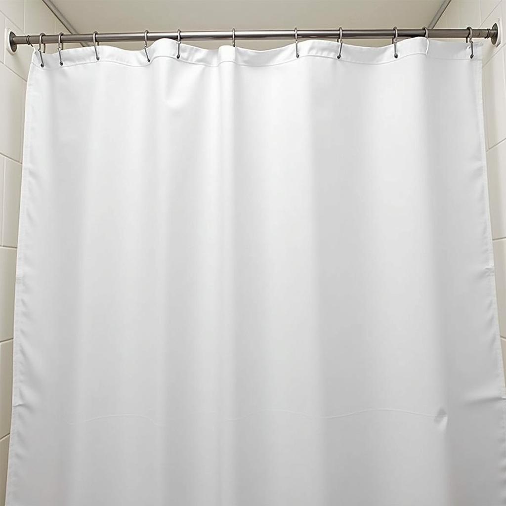 Durable and mildew-resistant shower curtain in a hospital setting