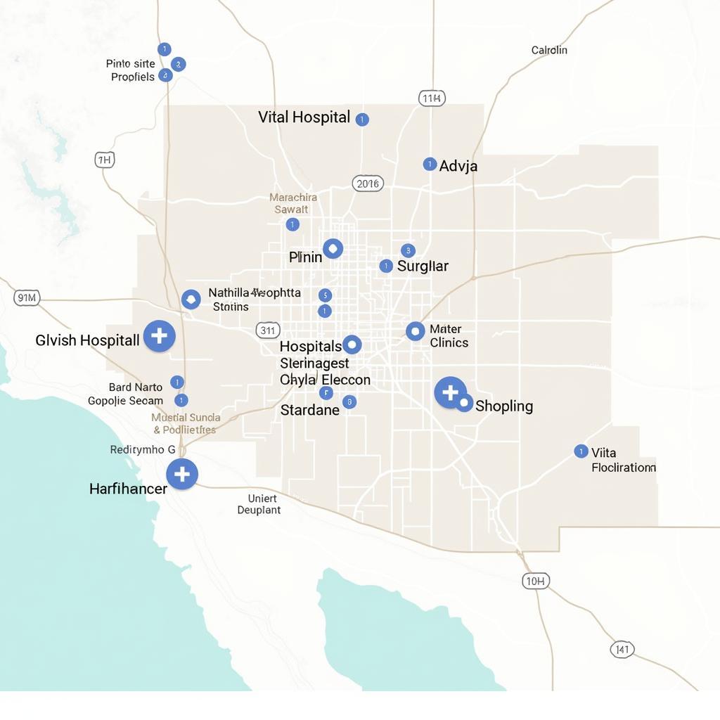 El Paso Medical Facilities Map