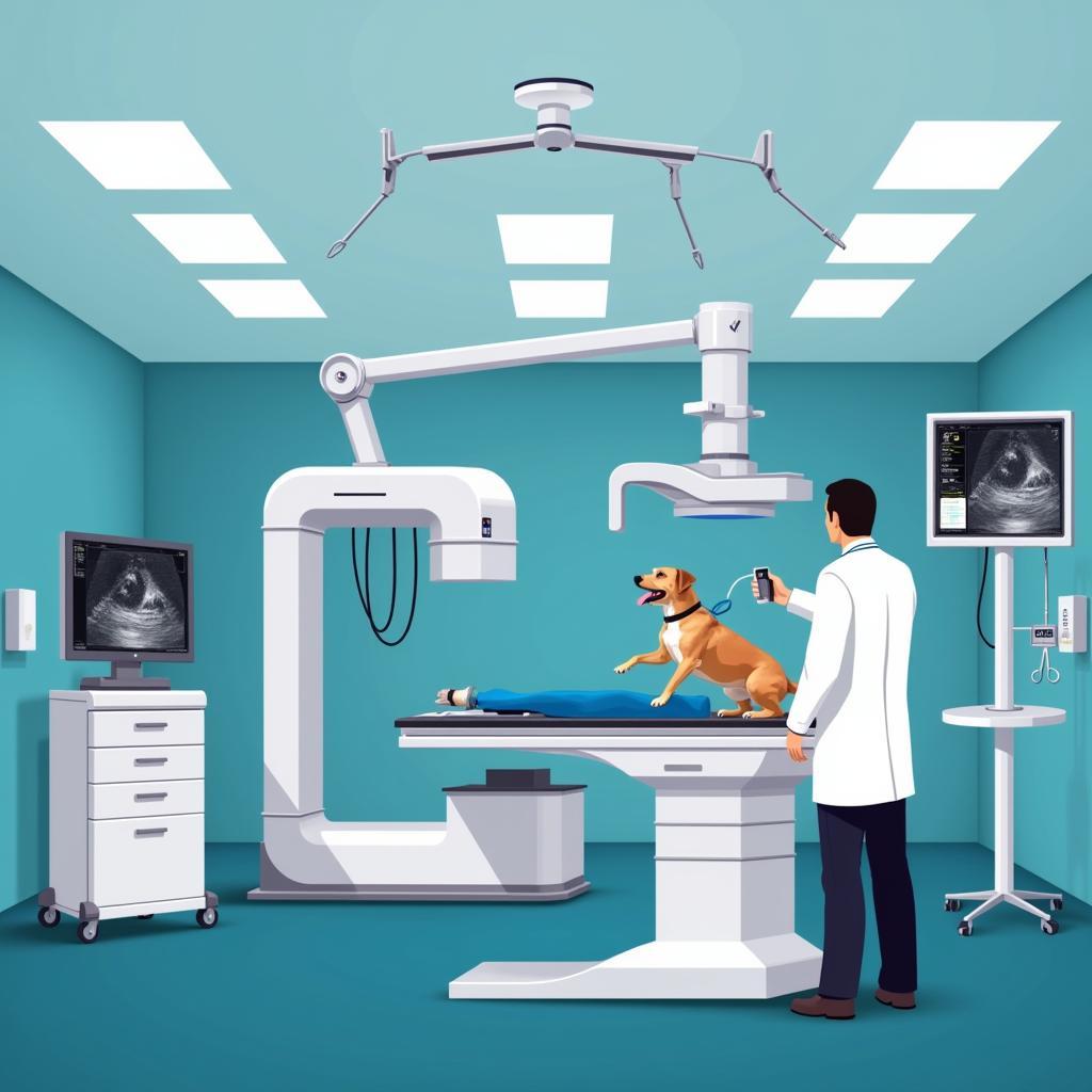 Modern veterinary equipment for diagnostics and treatment