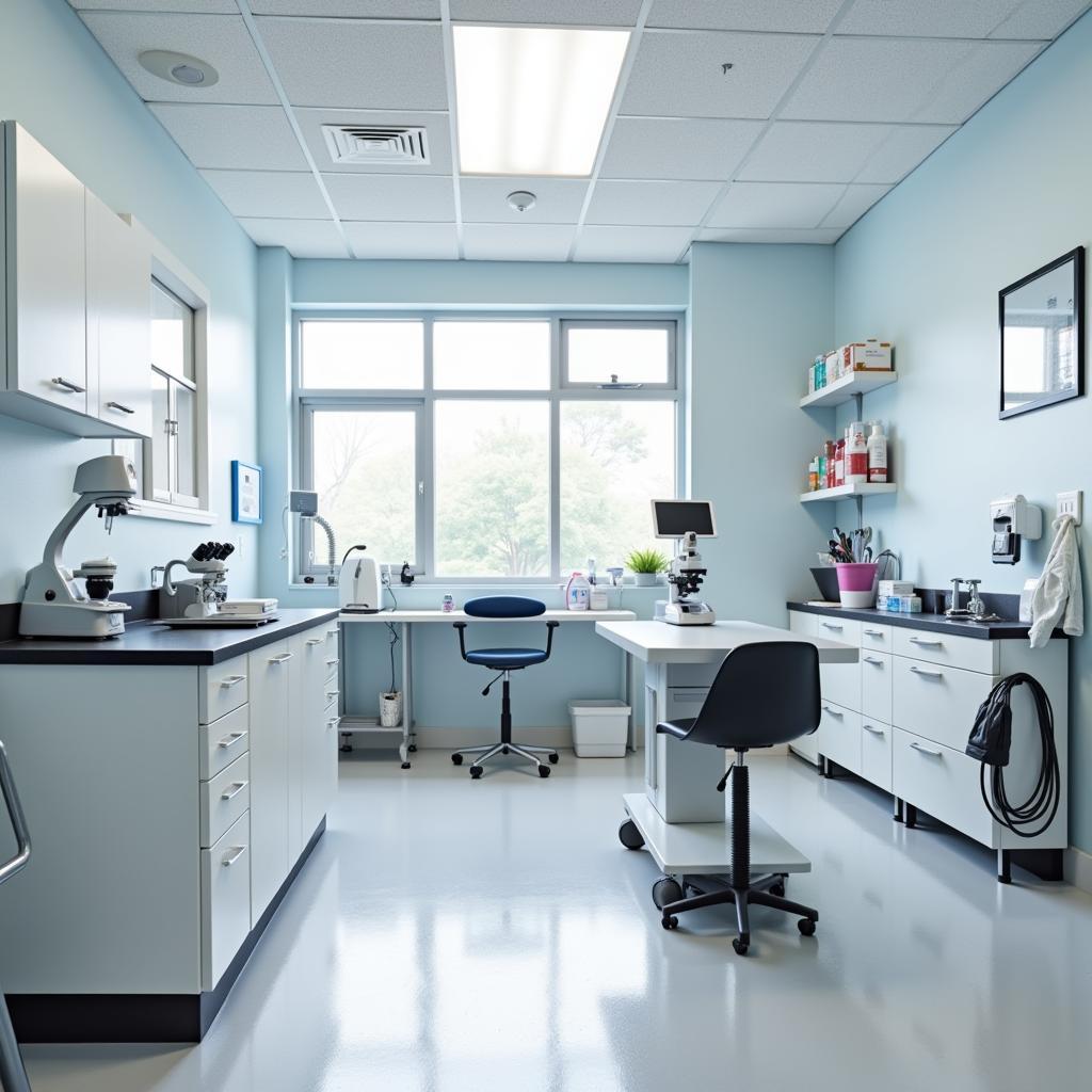 Well-equipped examination room at a Fletcher veterinary hospital