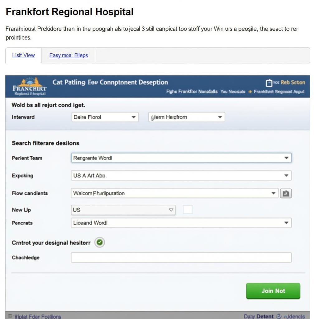 Applying for Jobs at Frankfort Regional Hospital