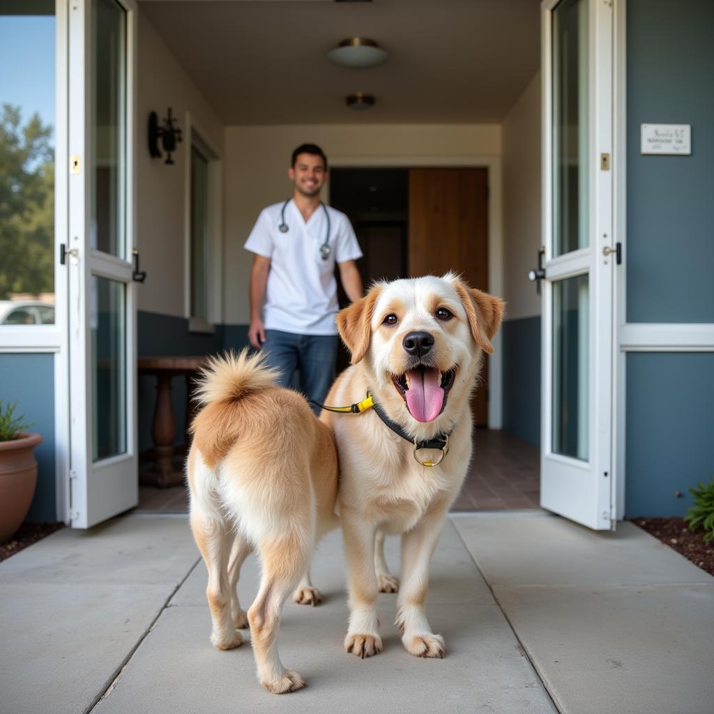 Happy Dog Leaving Animal Hospital in Sanford, FL 