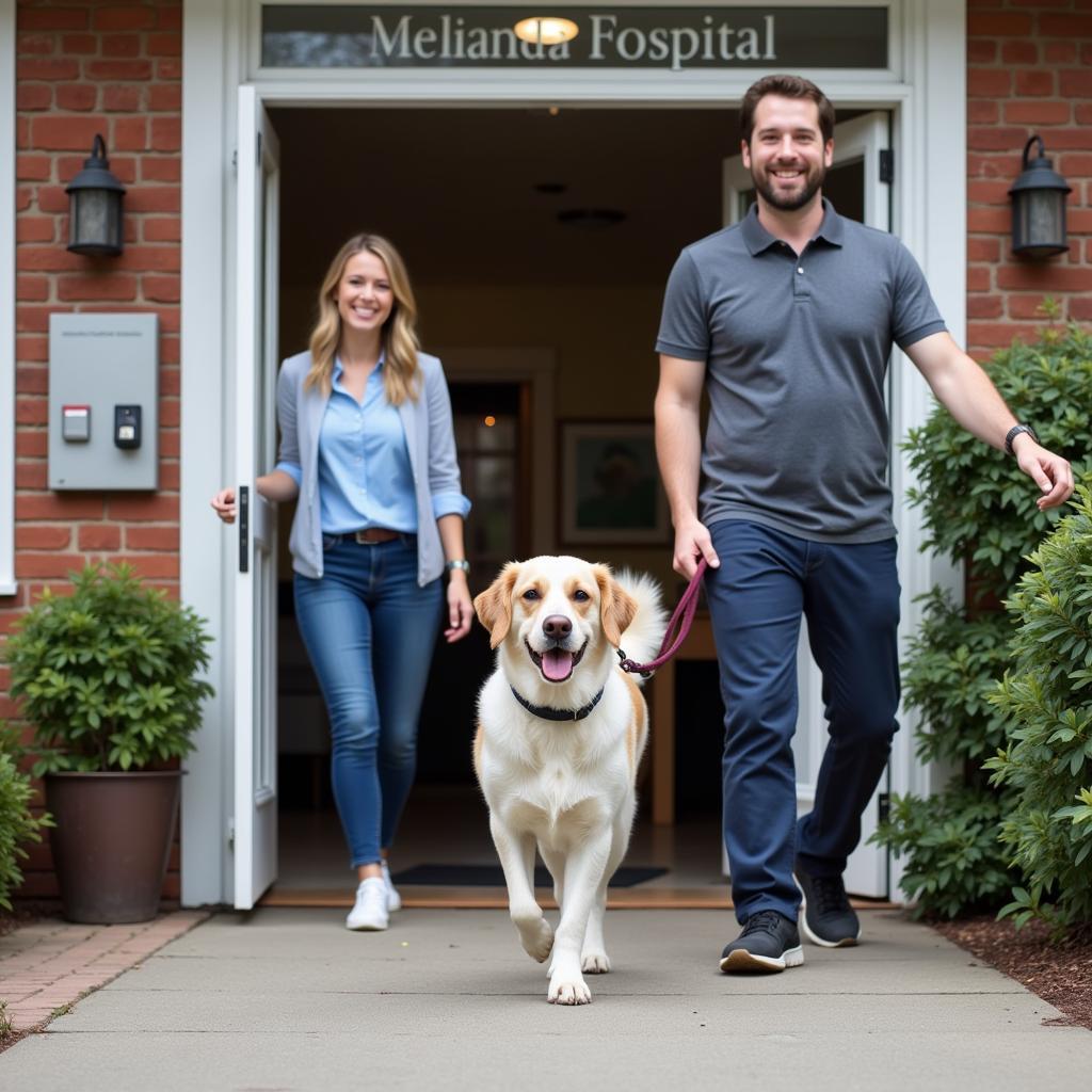 Happy Dog Leaving Roslyn Animal Hospital