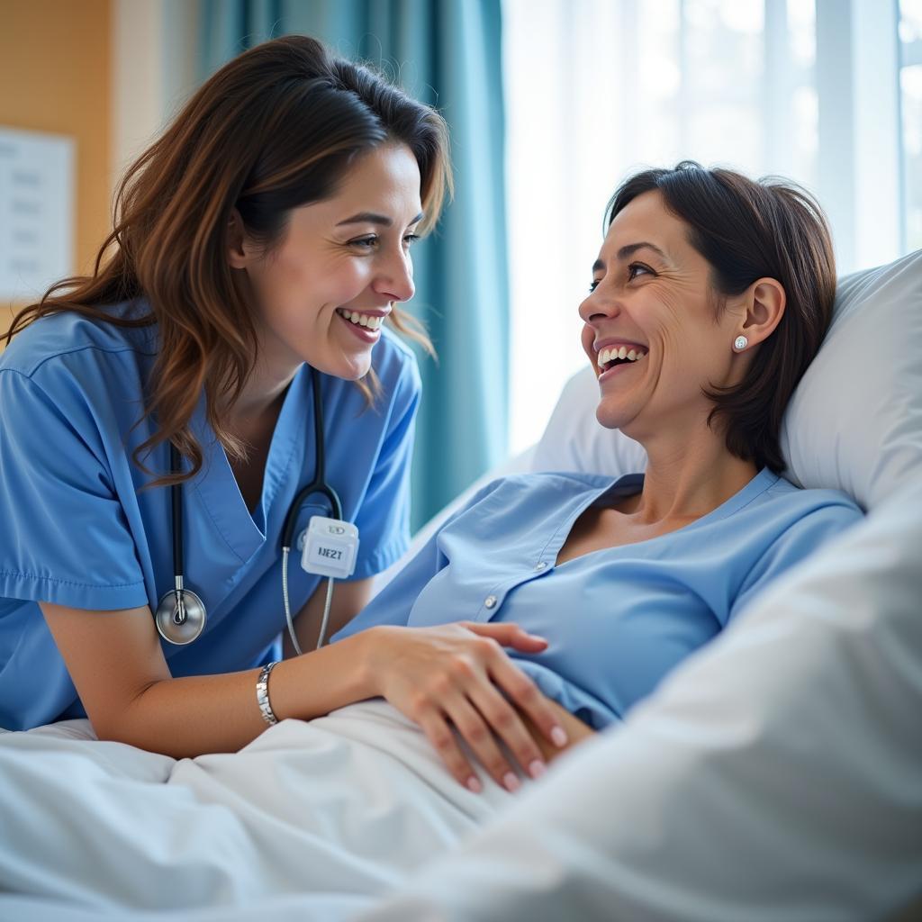 Hemet Hospital Staff Interacting with Patient