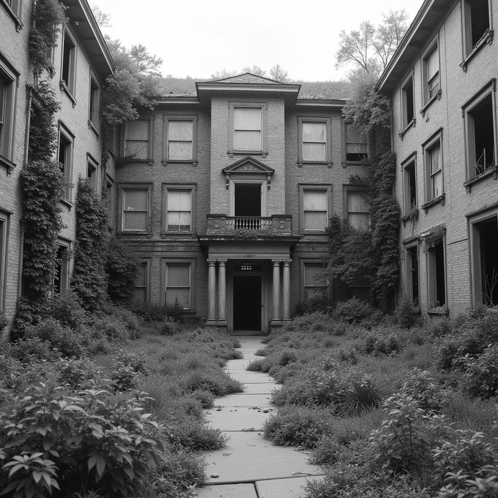 The decline of Henryton State Hospital, showing evidence of neglect and decay.