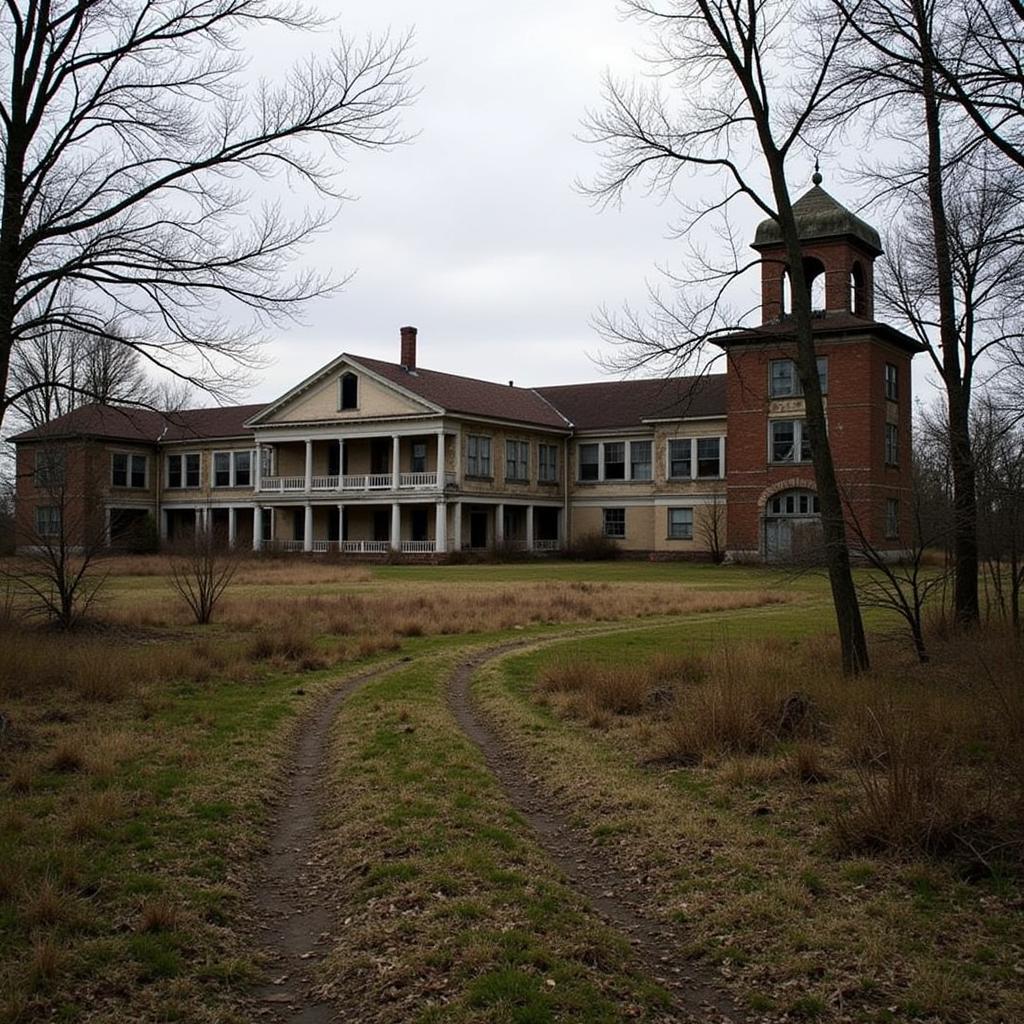 The abandoned Henryton State Hospital today