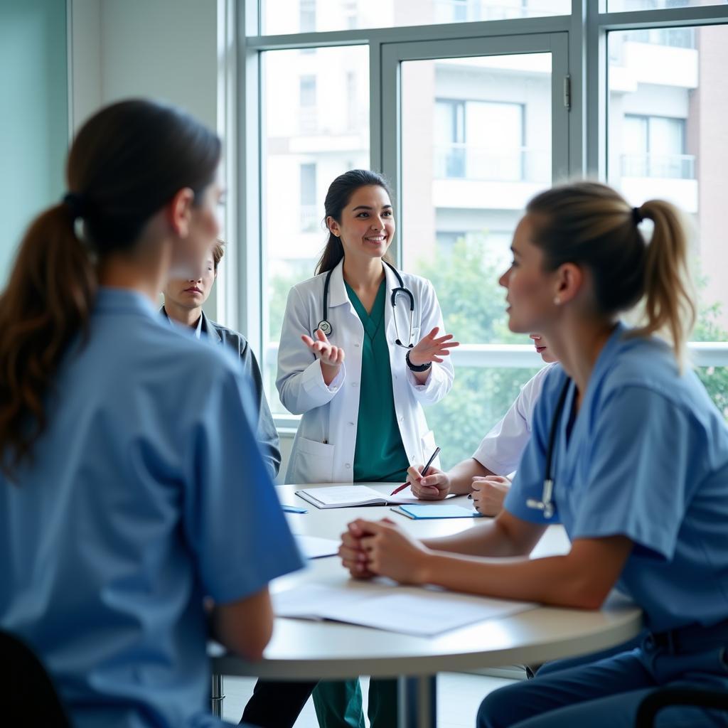 Hospital Administrator in a Meeting