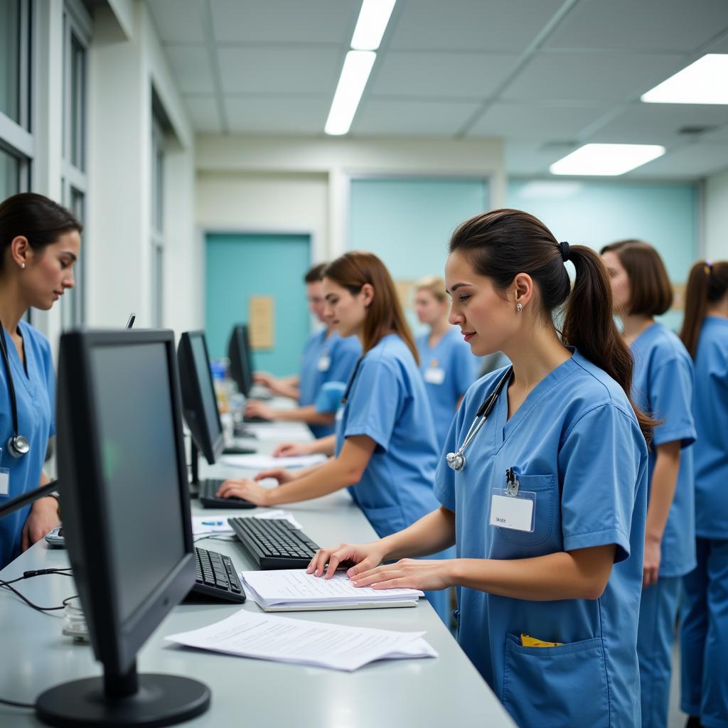 Hospital Intake Staff at Work