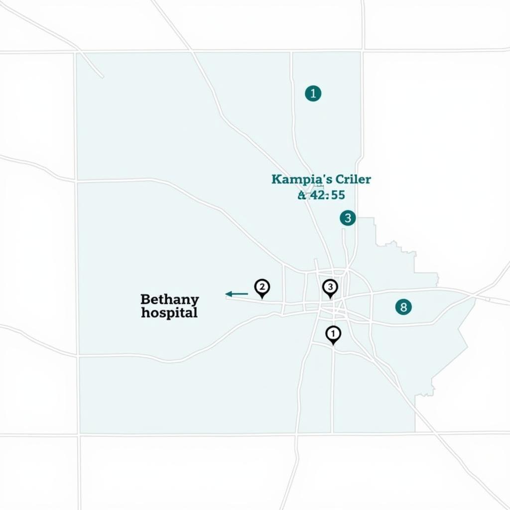 Map of Hospitals in Kansas City