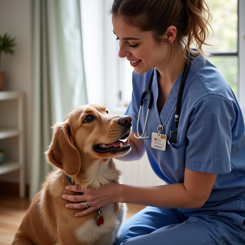 Kittrell Animal Hospital Staff with Pet