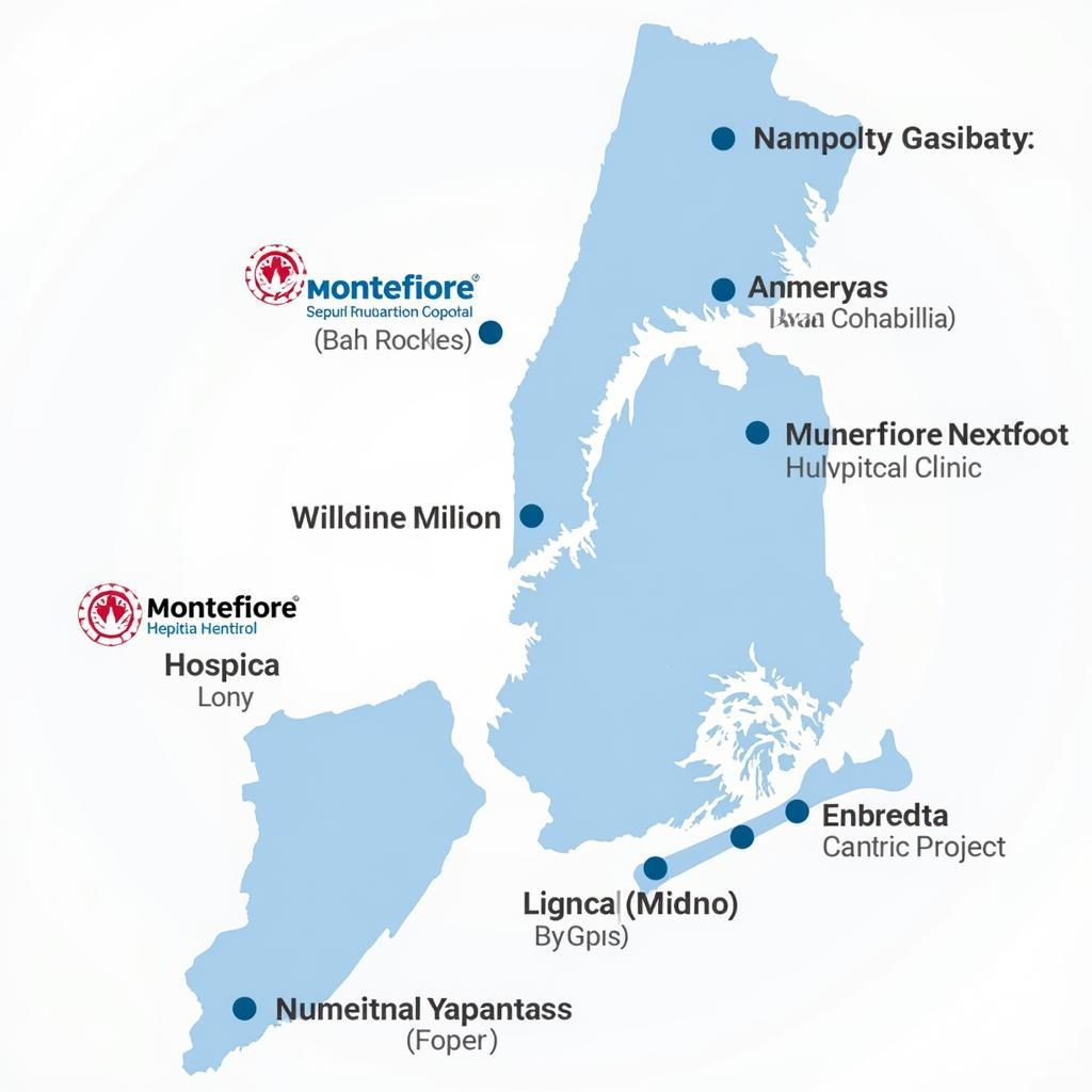 Map of the Montefiore Hospital System